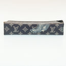 LOUIS VUITTON Monogram Savanna Pochette Voyage ClutchBag Navy M66639 Auth 29183SM-6