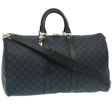 LOUIS VUITTON Damier Cobalt Keepall Bandouliere 45 Boston Bag N41349 Auth 29189S