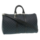 LOUIS VUITTON Damier Cobalt Keepall Bandouliere 45 Boston Bag N41349 Auth 29189S-28