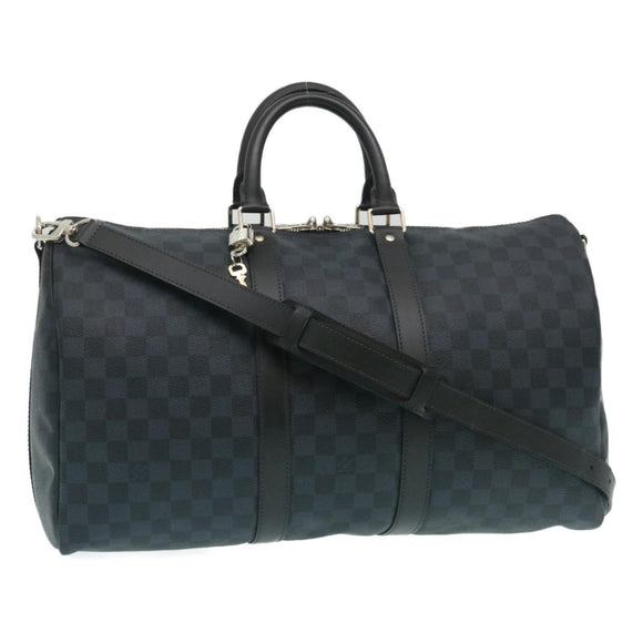 LOUIS VUITTON Damier Cobalt Keepall Bandouliere 45 Boston Bag N41349 Auth 29189S