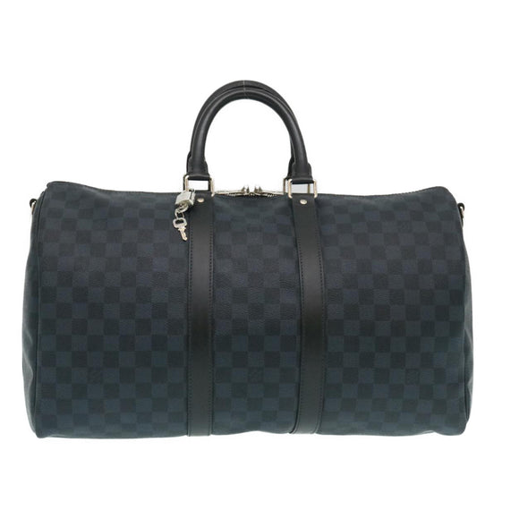 LOUIS VUITTON Damier Cobalt Keepall Bandouliere 45 Boston Bag N41349 Auth 29189S