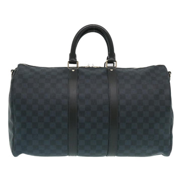 LOUIS VUITTON Damier Cobalt Keepall Bandouliere 45 Boston Bag N41349 Auth 29189S - 0