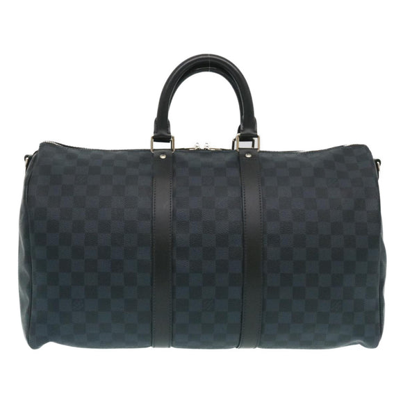 LOUIS VUITTON Damier Cobalt Keepall Bandouliere 45 Boston Bag N41349 Auth 29189S