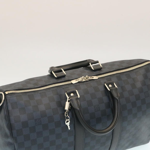 LOUIS VUITTON Damier Cobalt Keepall Bandouliere 45 Boston Bag N41349 Auth 29189S