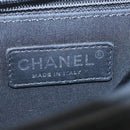 CHANEL Matelasse Boy Chanel Chain Shoulder Bag Lamb Skin Black CC Auth 29190SAM-19