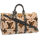 LOUIS VUITTON LV Crafty Keepall Bandouliere 45 Boston Caramel M45473 Auth 29194S-1