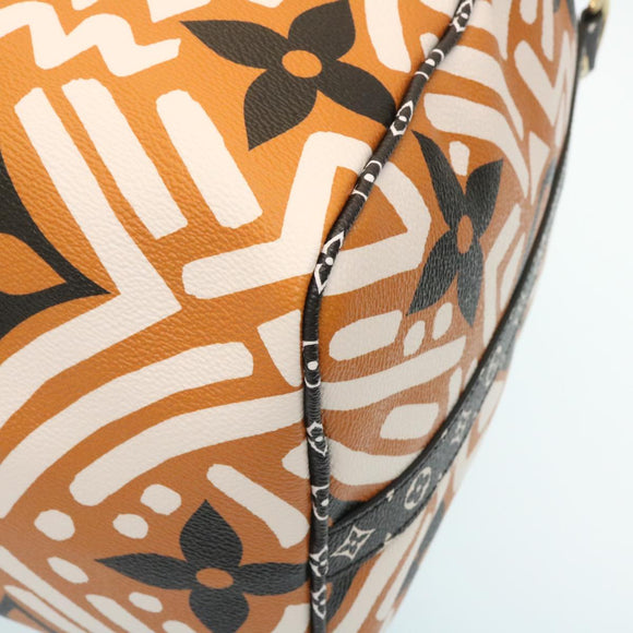 LOUIS VUITTON LV Crafty Keepall Bandouliere 45 Boston Caramel M45473 Auth 29194S