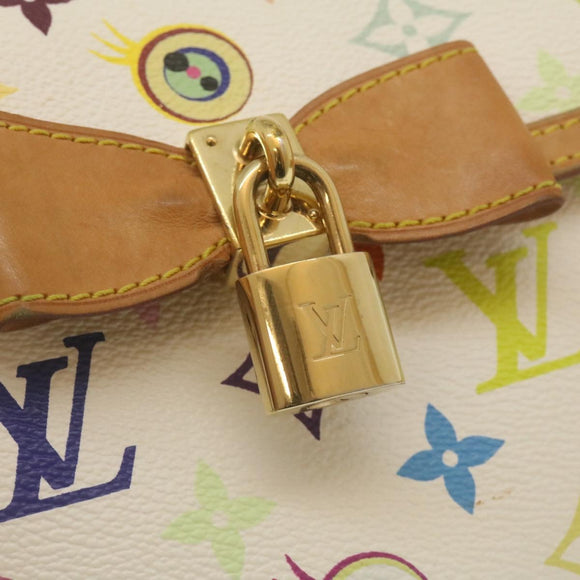 LOUIS VUITTON Monogram Pochette Eye Miss You Hand Bag White M92055 Auth 29328AM