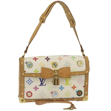 LOUIS VUITTON Monogram Pochette Eye Miss You Hand Bag White M92055 Auth 29328AM