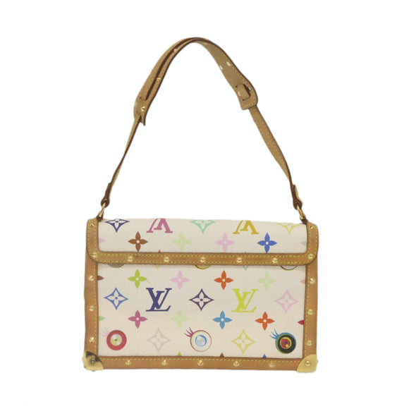 LOUIS VUITTON Monogram Pochette Eye Miss You Hand Bag White M92055 Auth 29328AM