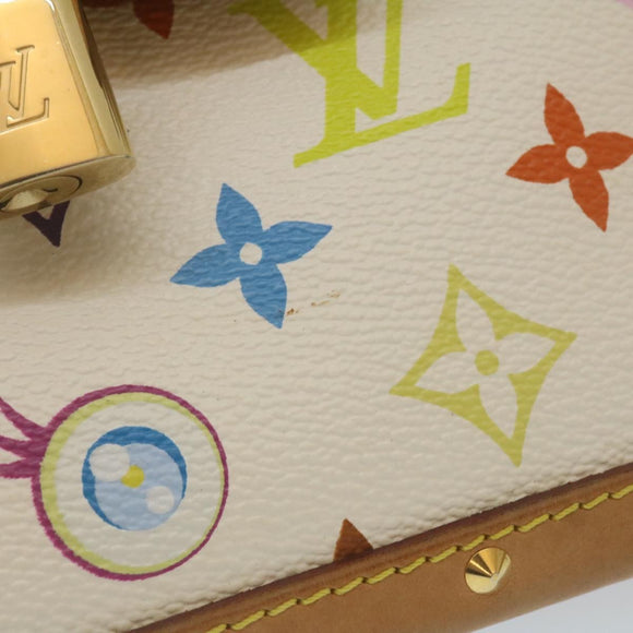 LOUIS VUITTON Monogram Pochette Eye Miss You Hand Bag White M92055 Auth 29328AM