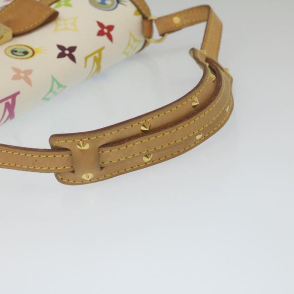 LOUIS VUITTON Monogram Pochette Eye Miss You Hand Bag White M92055 Auth 29328AM