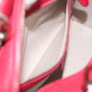 Christian Dior Lady Cannage Medium Hand Bag Lamb Skin Red White Auth 29502AV-24