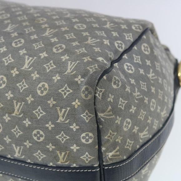 LOUIS VUITTON Monogram Idylle Speedy Voyage Boston Bag Navy M56706 LV Auth 29508