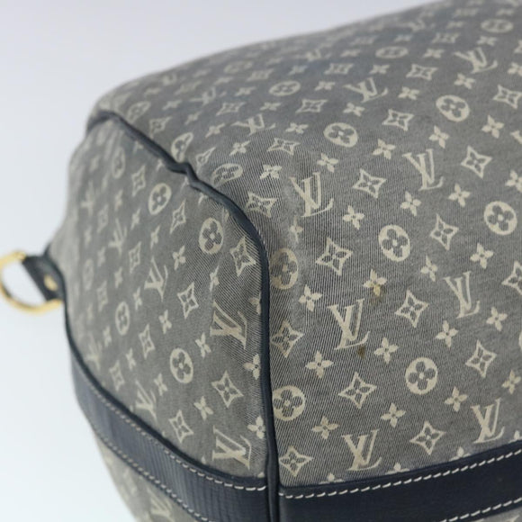 LOUIS VUITTON Monogram Idylle Speedy Voyage Boston Bag Navy M56706 LV Auth 29508