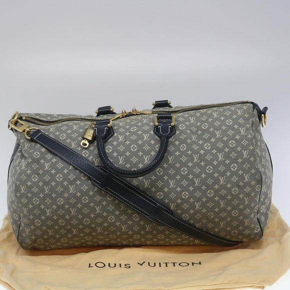 LOUIS VUITTON Monogram Idylle Speedy Voyage Boston Bag Navy M56706 LV Auth 29508