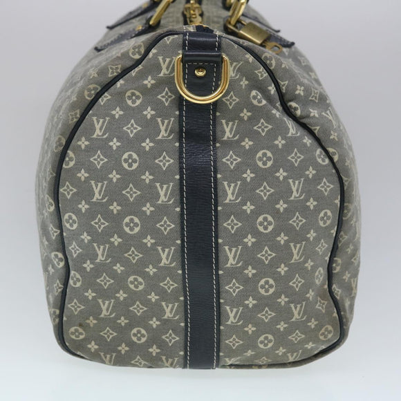 LOUIS VUITTON Monogram Idylle Speedy Voyage Boston Bag Navy M56706 LV Auth 29508