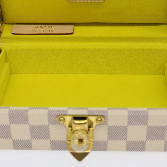 LOUIS VUITTON Damier Azur Coffret Polyvalent Jewelry Box SPO N33618 Auth 29521SV