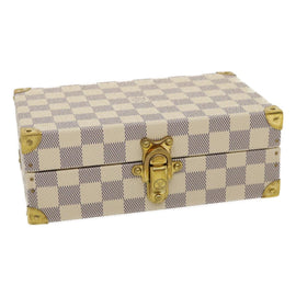 LOUIS VUITTON Damier Azur Coffret Polyvalent Jewelry Box SPO N33618 Auth 29521SV