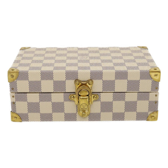 LOUIS VUITTON Damier Azur Coffret Polyvalent Sieradendoos SPO N33618 Auth 29521SV