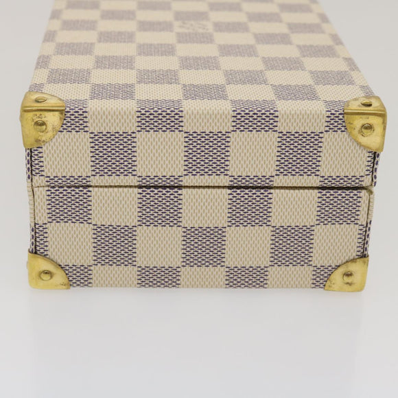 LOUIS VUITTON Damier Azur Coffret Polyvalent Jewelry Box SPO N33618 Auth 29521SV