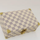 LOUIS VUITTON Damier Azur Coffret Polyvalent Jewelry Box SPO N33618 Auth 29521SV-5