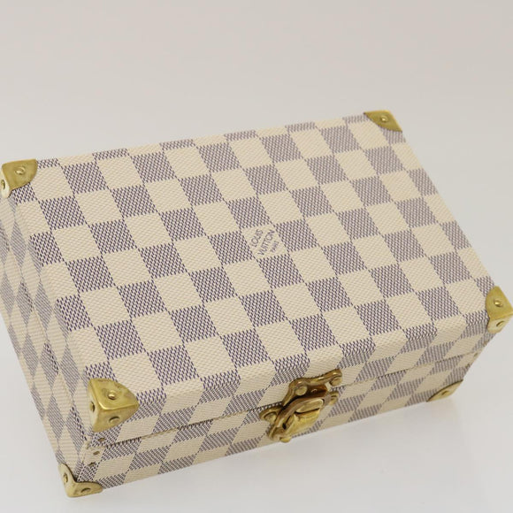 LOUIS VUITTON Damier Azur Coffret Polyvalent Jewelry Box SPO N33618 Auth 29521SV