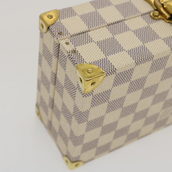 LOUIS VUITTON Damier Azur Coffret Polyvalent Jewelry Box SPO N33618 Auth 29521SV