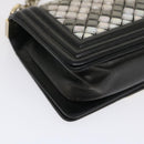 CHANEL Boy Chanel Chain Shoulder Bag Tile Black Multicolor CC Auth 29551AV-16