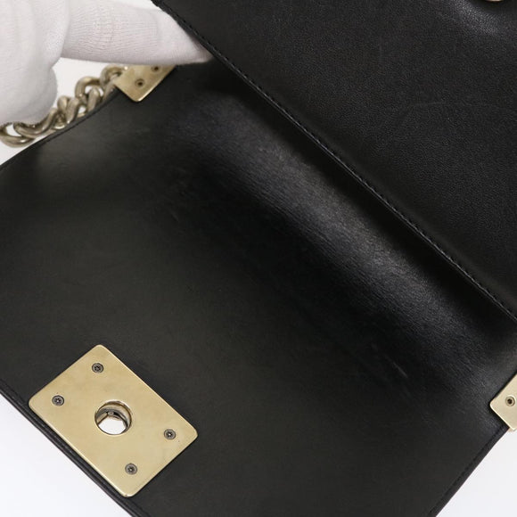 CHANEL Boy Chanel Chain Shoulder Bag Tile Black Multicolor CC Auth 29551AV