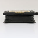 CHANEL Boy Chanel Chain Shoulder Bag Tile Black Multicolor CC Auth 29551AV-5