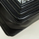 CHANEL Chain Boy Chanel Shoulder Bag Tile Black Multicolor CC Auth 29551A-13