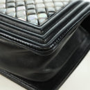 CHANEL Chain Boy Chanel Shoulder Bag Tile Black Multicolor CC Auth 29551A-14