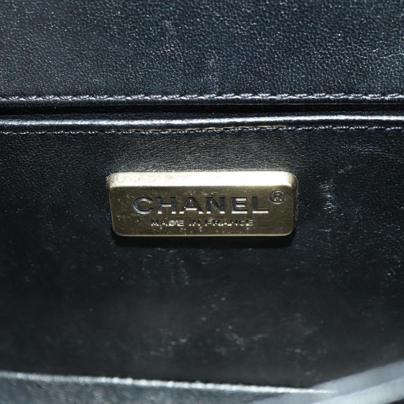 CHANEL Chain Boy Chanel Shoulder Bag Tile Black Multicolor CC Auth 29551A