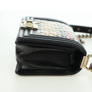 CHANEL Chain Boy Chanel Shoulder Bag Tile Black Multicolor CC Auth 29551A-5