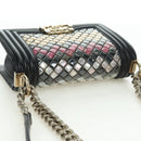 CHANEL Chain Boy Chanel Shoulder Bag Tile Black Multicolor CC Auth 29551A-6