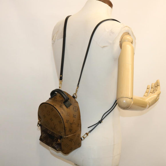LOUIS VUITTON Monogram Reverse Palm Springs Mini Backpack M42411 LV Auth 29556SM