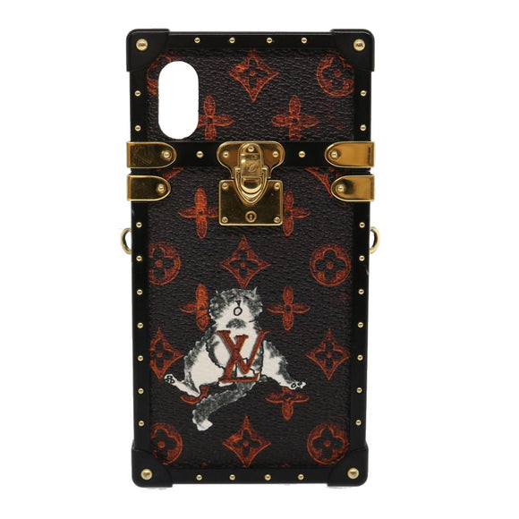LOUIS VUITTON Transformed Monogram Cat Eye Trunk iPhone Case M63891 Auth 29562M
