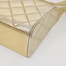 CHANEL Matelasse Shoulder Bag Lamb Skin Gold CC Auth 29567SAV-15