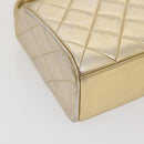 CHANEL Matelasse Shoulder Bag Lamb Skin Gold CC Auth 29567AV-16