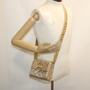 CHANEL Matelasse Shoulder Bag Lamb Skin Gold CC Auth 29567SAV-26
