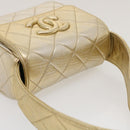 CHANEL Matelasse Shoulder Bag Lamb Skin Gold CC Auth 29567AV-6