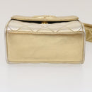 CHANEL Matelasse Shoulder Bag Lamb Skin Gold CC Auth 29567SAV-5