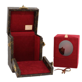 LOUIS VUITTON Monogram Coffret Winding Machine Accessory Case M48126 Auth 29828SM