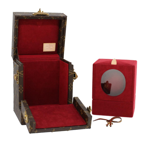 LOUIS VUITTON Monogram Coffret Winding Machine Accessory Case M48126 Auth 29828SM