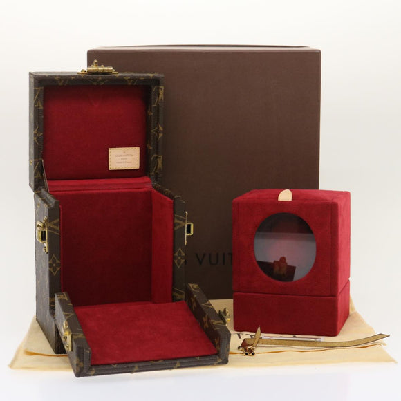 LOUIS VUITTON Monogram Coffret Winding Machine Accessory Case M48126 Auth 29828SM
