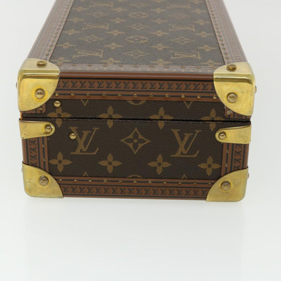 LOUIS VUITTON Monogram Coffret 8 Montor Trunk Watch case M20016 LV Auth 29887S
