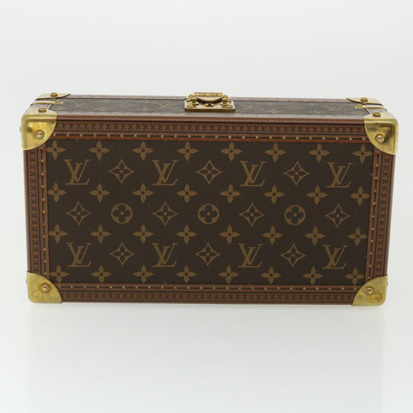 LOUIS VUITTON Monogram Coffret 8 Montor Trunk Watch case M20016 LV Auth 29887S