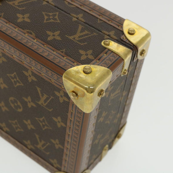 LOUIS VUITTON Monogram Coffret 8 Montor Trunk Watch case M20016 LV Auth 29887S