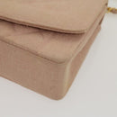 CHANEL Matelasse Turn Lock Chain Diana Shoulder Bag Canvas Pink CC Auth 29889AV-14